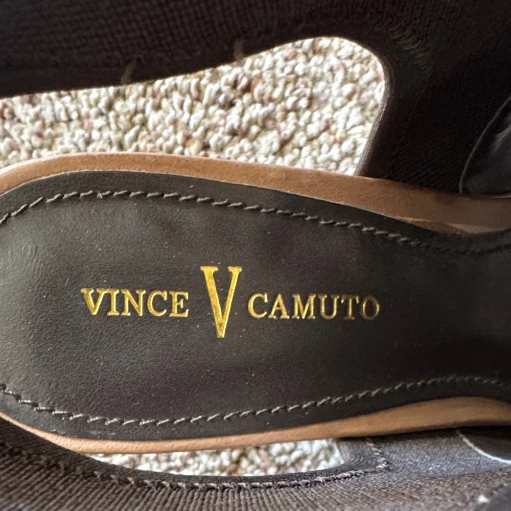 Vince Camuto Tan Leather Wedge Sandals - Picture 3 of 12